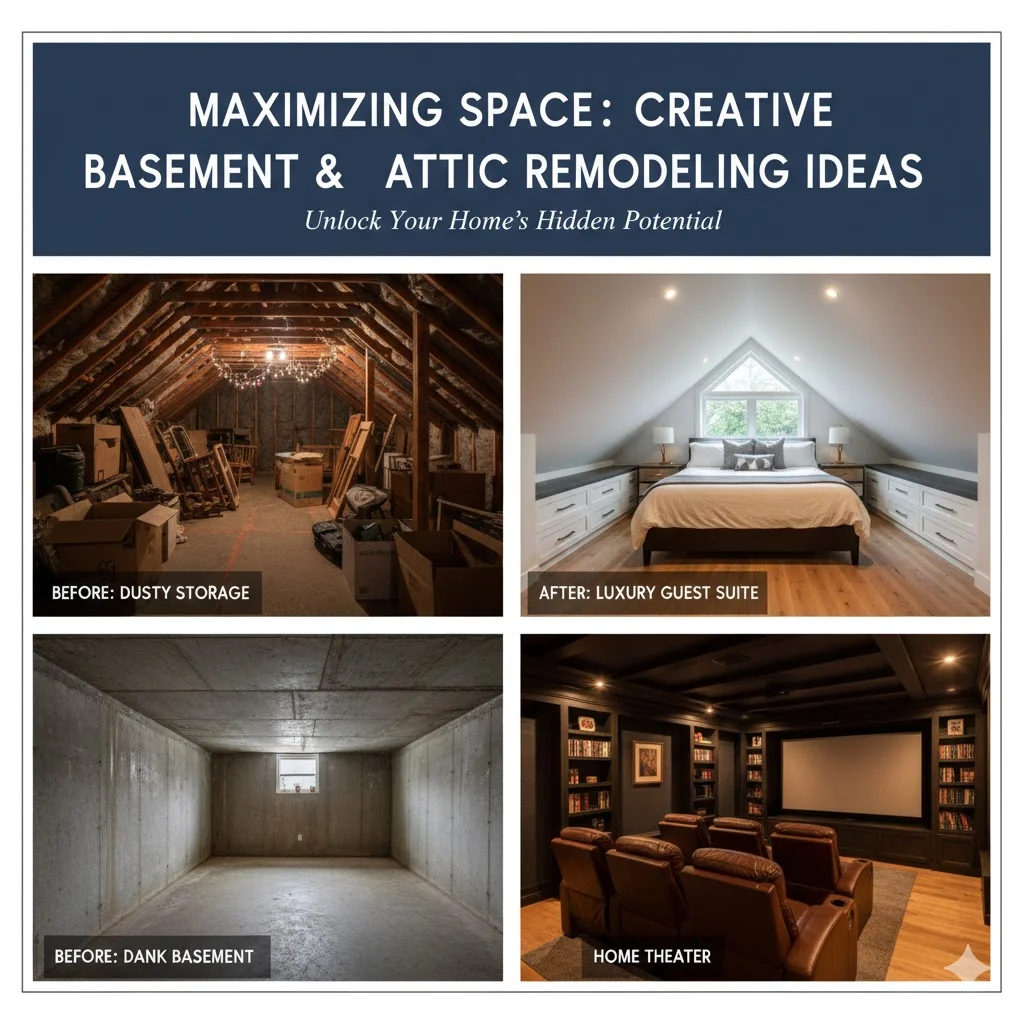 Creative Basement and Attic Remodeling Ideas